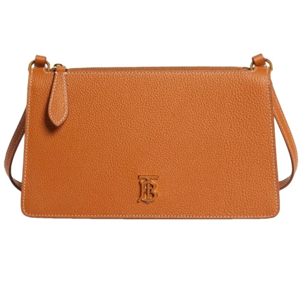 Burberry Tan Leather TB Shoulder Bag